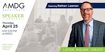 AMDG Speaker Series featuring Nathan Leaman primary image