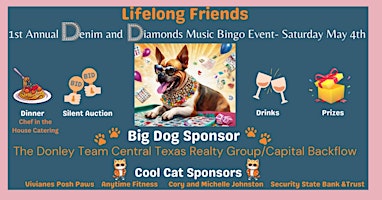 Primaire afbeelding van Lifelong Friends Presents Denim and Diamonds Music Bingo Event