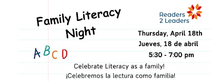 Immagine principale di Family Literacy Night/ Noche de Lectura Familiar 