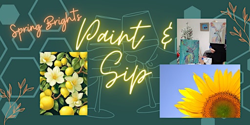 Imagem principal de Spring Brights Paint and Sip  - wine included