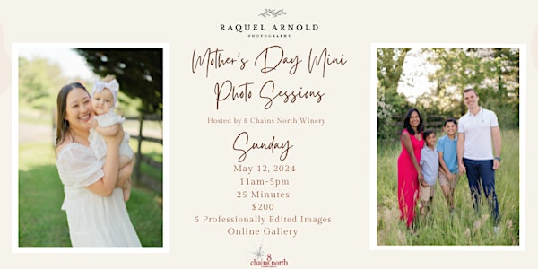 Mother's Day Mini Photo Sessions with Raquel Arnold