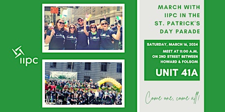 Hauptbild für March with the IIPC in the 2024 St. Patrick's Day Parade!