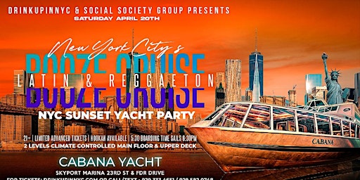 Image principale de Latin & Reggaeton Booze Cruise | NYC Sunset Yacht Party