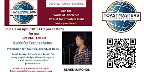 Toastmasters Open House with special guest Renee Marchol