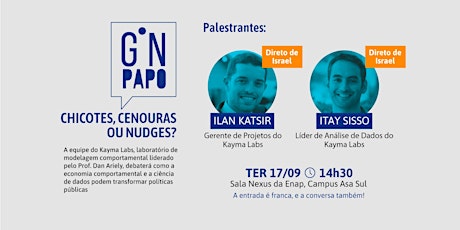 Imagem principal do evento GNPapo | Chicotes, cenouras ou nudges?