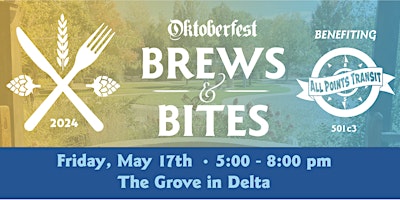 Image principale de Delta Brews & Bites - benefiting All Points Transit