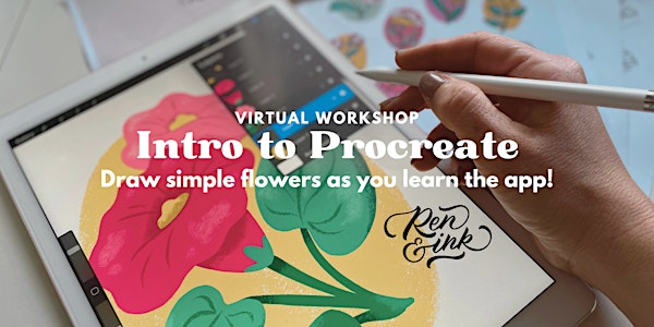 Intro to Procreate Illustration: Draw simple flowers as you learn the app!