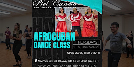 Afro Cuban Dance Class, Open Level