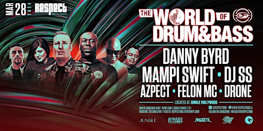 Primaire afbeelding van RESPECT DnB presents THE WORLD OF DRUM & BASS TOUR