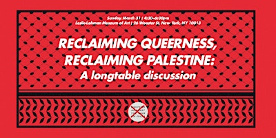 Imagem principal do evento Reclaiming Queerness, Reclaiming Palestine