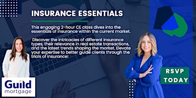 Insurance Essentials (2 real estate CE credits)