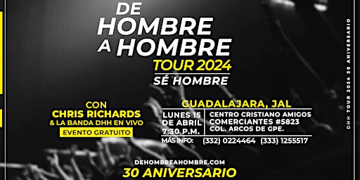 Imagem principal do evento De Hombre a Hombre Tour 2024: Sé Hombre