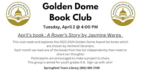 Golden Dome Book Club - April