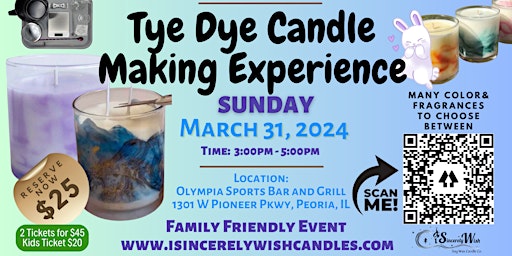 Primaire afbeelding van Tye Dye Candle Making Experience