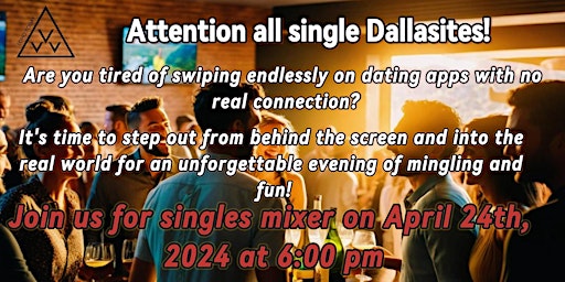 Imagem principal do evento Dallas Singles Mixer(Dating Event)- POSTPONED