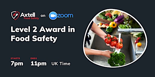 Imagen principal de Level 2 Award in Food Safety  -  7pm start time
