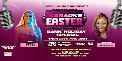 Primaire afbeelding van Karaoke Easter Bank Holiday Special