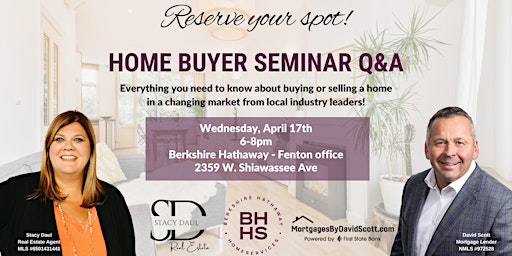 Imagem principal do evento Spring Home Buyer Seminar Q&A