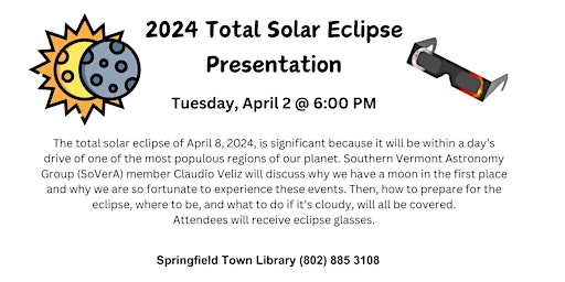 Hauptbild für 2024 Total Solar Eclipse Presentation