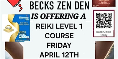 Imagem principal de REIKI LEVEL 1 & 2 COMBO FRIDAY APRIL 12TH