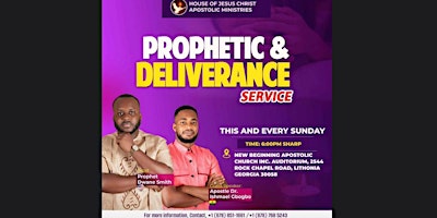 Immagine principale di Prophetic, Healing and deliverance Sunday service 