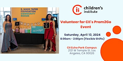 Volunteer for CII's Prom2Go Event primary image