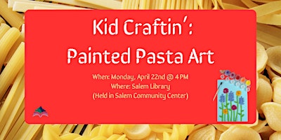 Imagem principal do evento Kid Craftin': Painted Pasta Art