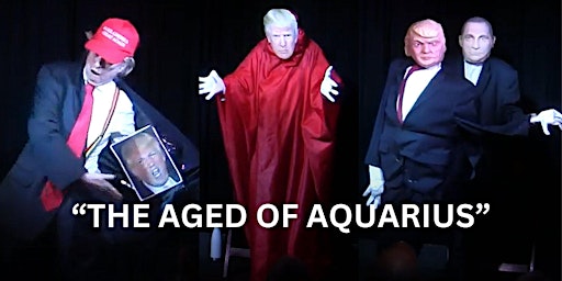 Imagem principal do evento "THE AGED OF AQUARIUS," a FUN-raiser for Flip the Vote.