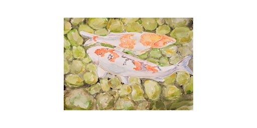 Primaire afbeelding van 2 Day Workshop: Colorful Koi Watercolor Painting Class