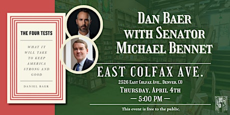 Dan Baer with Senator Michael Bennet Live at Tattered Cover Colfax