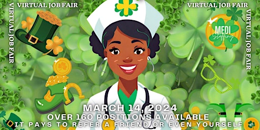 Primaire afbeelding van Medi Staffing |  March 14, 2024 Virtual Job Fair