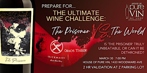 Imagen principal de The Prisoner Verzuz The World  Blind Tasting Battle