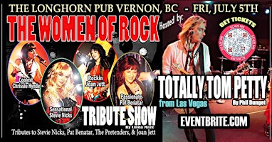 Primaire afbeelding van THE WOMEN OF ROCK Hosted By TOTALLY TOM PETTY SHOW BAND