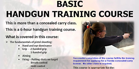 Basic Handgun Training Course - This is more than a concealed carry class