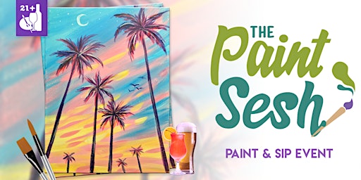 Primaire afbeelding van Paint & Sip Painting Event in Cincinnati, OH – “Pastel Palms” at BrewDog