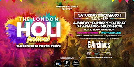 THE LONDON HOLI FESTIVALS OF COLOUR primary image