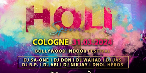 Bollywood Indoor Holi Party in Köln primary image