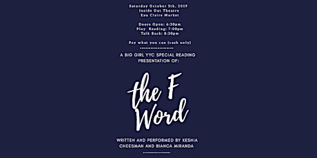 Big Girl YYC Special Reading Presentation of: "The F Word" primary image