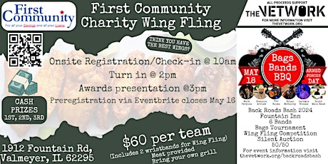 Back Roads Bash - Charity Wing Fling thanks to First Community Credit Union