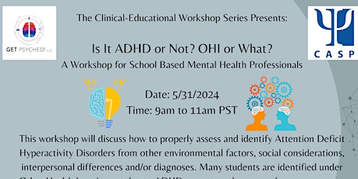 Is It ADHD or Not? OHI or What? primary image