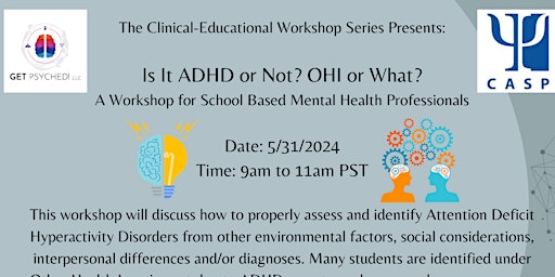 Imagen principal de Is It ADHD or Not? OHI or What?