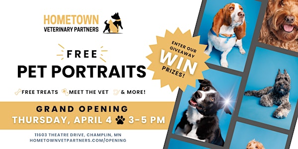 Free Pet Portraits at Grand Opening Event