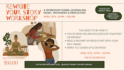 "rewrite your story" mindfulness workshop