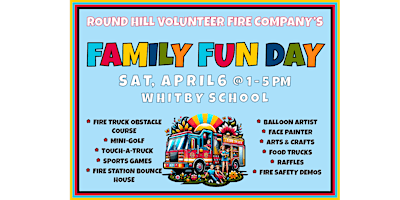 Imagen principal de Round Hill Volunteer Fire Company's FAMILY FUN DAY 2024