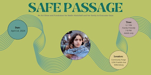 Imagen principal de Safe Passage: An Art Show and Fundraiser for Nadin Abdullatif