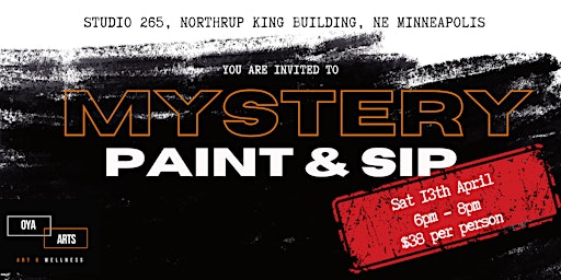 Imagem principal do evento Mystery Paint & Sip with Oya Arts!