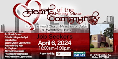 Job Seeker Registration Workforce Dallas Heart of the Community HiringMixer primary image