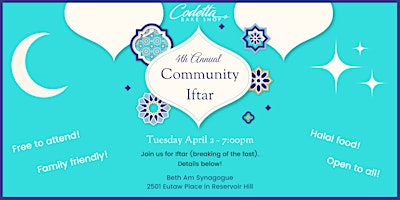 Codetta Bake Shop 4th Annual Community Iftar primary image