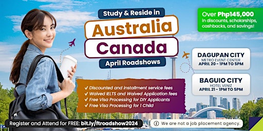 Primaire afbeelding van (Dagupan - April 20) Study & Reside in Canada|Australia Free Roadshow