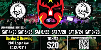 Primaire afbeelding van Live Pro Wrestling at Border X Brewing (TIX at DOOR)